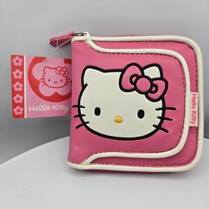Sanrio Hello Kitty Pink Wallet with Mirror Vintage 2003